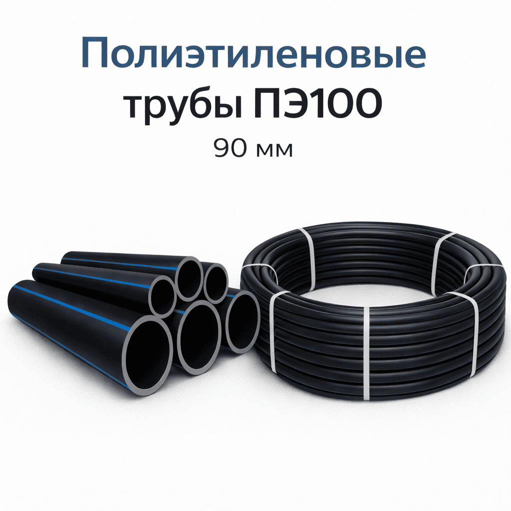 Полиэтиленовая труба ПЭ100 90 мм